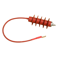 Parafoudre sans interstice à l'oxyde de zinc HY5WS-17/50Q 17kV 5kA avec sortie de câble en caoutchouc silicone entièrement isolé pour boîtier de commutation MOA