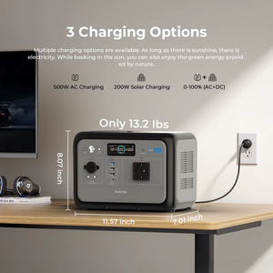 OUKITEL P800 เครื่องกำเนิดไฟฟ้าพลังงานแสงอาทิตย์ 800W UPS แบตเตอรี่ 512Wh สถานีไฟฟ้าพกพา - Product Image 1