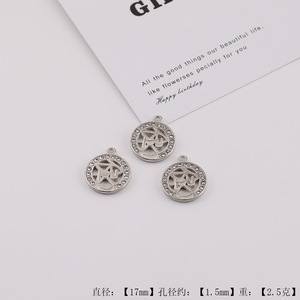 Colgante de Aleación de Zinc con Diseño de Estrella y Luna, Accesorios de Joyería DIY, Dijes Unisex para Regalo - Product Image 3