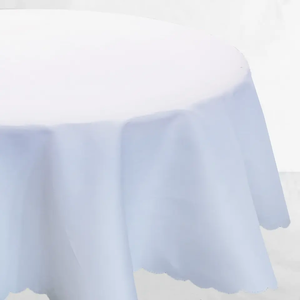 Tovaglie bianche della tovaglia della tovaglia circolare del poliestere rotondo su ordinazione lavabile per il ristorante della festa dell'hotel di nozze di evento - Product Image 5