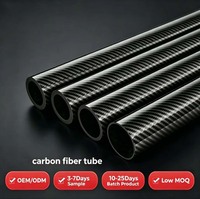 Tube en fibre de carbone 3K, bonne rectitude, pour la décoration et la structure de conception