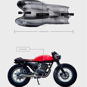 Réservoir de carburant rétro 9L pour moto, modification universelle rétro, conversion de réservoir <span class=keywords><strong>750</strong></span>, réservoir de carburant style café rétro - Product Image 4