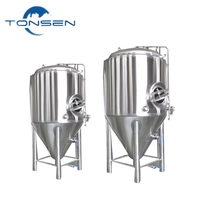 Fermenteur conique en acier inoxydable, réservoir de fermentation de bière, 100L, 200L, 300L, 500L, 1000L, équipement de brassage