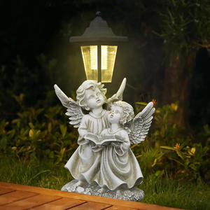 Estatua de Ángel Transfronteriza, Figura Decorativa de Resina Solar, Adornos para el Hogar, Patio, Césped, Camino, Decoración con Luz Nocturna - Product Image 3