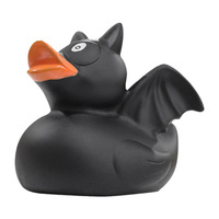 Canard de bain à bec en PVC noir Cool personnalisé promotionnel unisexe pour enfants pour cadeau décoratif de festival