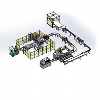 Solution de ligne d'emballage arrière servo automatique PLC avec robot de scellage d'emballeur de monteur de carton pour l'usine de transformation des aliments