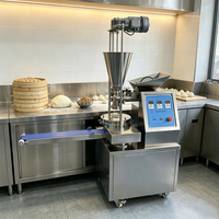 Machine à farcir et à emballer les pains entièrement intégrée, motorisée, fiable, automatique, haute capacité, 60 pièces/min, en acier inoxydable, compatible avec les aliments