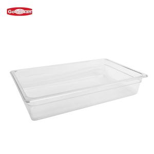 Poêle à aliments en plastique polycarbonate transparent de 6 pouces de profondeur 1/1 pleine grandeur pour fournitures d'hôtel et de restaurant - Product Image 2