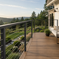 XYF METAL Nouveau style de garde-corps en câble métallique inoxydable pour balcon et terrasse, garde-corps en câble sur mesure