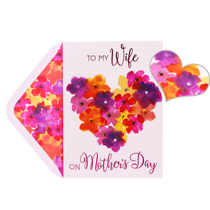 Impreso de estampado en caliente de la flor hecha a mano tarjetas de felicitación <span class=keywords><strong>para</strong></span> regalo de Día de las madres - Product Image 2