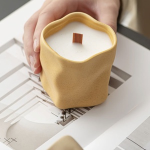 Vela Aromática Artesanal Irregular Minimalista en Vaso, Velas Personalizadas OEM y ODM para Decoración de Hogar, Hotel, <span class=keywords><strong>Villa</strong></span>, Accesorios de Fotografía - Product Image 3