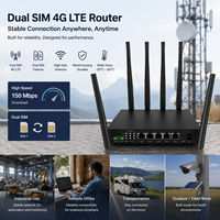 Router Wifi Industrial con Carcasa Metálica, Doble SIM 4G LTE, Estable y de Alta Velocidad, con 6 Antenas