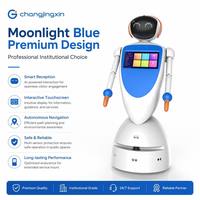 Robot Guía Profesional para Espacios Públicos, con Tecnología SLAM y Lidar, Color Azul Luna, Marca Martin, para Servicios Públicos