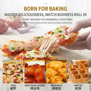 Four à pâtisserie électrique à 2 ou 3 niveaux, équipement de boulangerie commercial en acier inoxydable, machine à pain, pâtisserie et pizza - Product Image 2