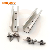 Rel Aluminium Alloy Mini Soeasy untuk Sistem Pemasangan Panel Surya di Atap Logam