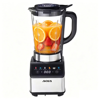 Blender sur socle automatique à vitesse variable AOJA 500W avec fonction smoothie, 2 vitesses, fonction pulse, pot en plastique de 1,5 L, 4 lames en acier inoxydable