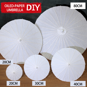 Parasol de mariage blanc chinois en gros d'usine, pas cher, avec logo, parapluie décoré DIY - Product Image 5
