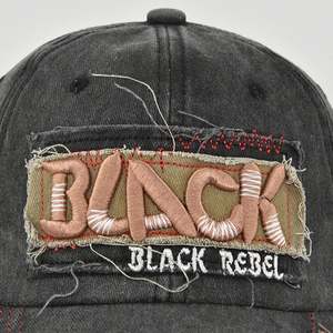 Venta al por mayor Vintage algodón papá sombrero desgastado deporte gorras de béisbol lavado 3D bordado Formal común tela Unisex - Product Image 6