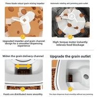 Comedero Inteligente para Mascotas con Cámara WiFi de 4L, Control Remoto por Aplicación, Dispensador Automático de Alimentos con Recipiente de Acero Inoxidable 304 para Gatos, Suministros para Mascotas