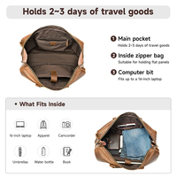 Sac de voyage en cuir véritable Crazy Horse MARRANT, fait à la main, grande capacité, pour le week-end, la nuit, la salle de sport, les voyages, sac de voyage en cuir pour homme