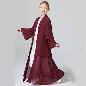 <span class=keywords><strong>Fille</strong></span> Dreases Dubai 2024 <span class=keywords><strong>Abaya</strong></span> le Moyen-Orient Long Chiffon Cardigan <span class=keywords><strong>Fille</strong></span> Vêtements Robe Jolie Robe - Product Image 1