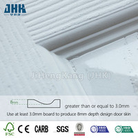 Porte moulurée JHK-002TX, apprêt blanc, 2 panneaux, en MDF, moderne, pour salle à manger ou salle de bain, non finie