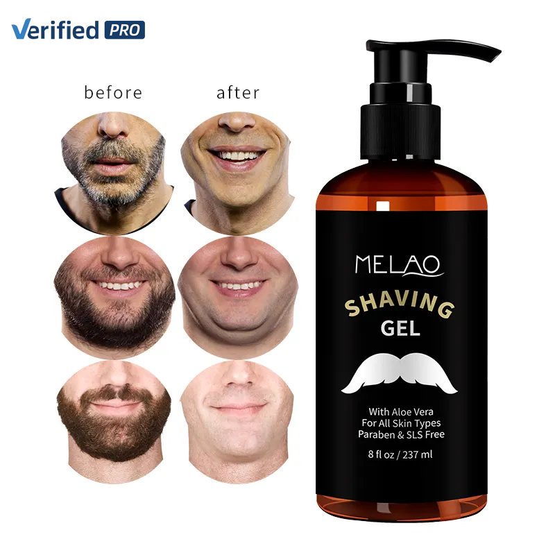 OEM индивидуальная торговая марка, Органический натуральный Гель для бритья для мужчин, Увлажняющий Гель для бритья бороды, уменьшает сыпь