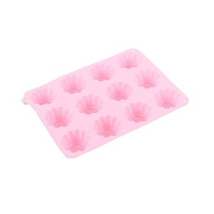 <b>Silicone</b> Chocolate Mold 12 Holes Pink Oven Safe Dishwasher Safe <b>Baking</b> Cake Dessert Mold - Product Image 1