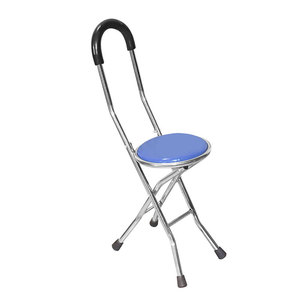 Chaise de marche à quatre pieds en acier inoxydable avec siège antidérapant pour la randonnée et le camping - Product Image 1