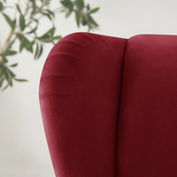 Housse de fauteuil Forcheer 2 pièces extensible en velours doux avec bas élastique pour salon et chambre à coucher