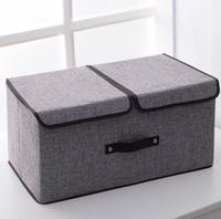 Boîte de rangement pliable avec deux couvercles pour boîte de rangement de vêtements pour jouets