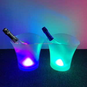 Seau à glace LED étanche de 5 L grande capacité pour champagne, <span class=keywords><strong>vin</strong></span> rétro, bière et autres boissons – Idéal pour les fêtes et bars - Product Image 5
