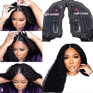 Peluca de Cabello Virgen Remy Brasileño, Color Marrón <span class=keywords><strong>Claro</strong></span> con Reflejos <span class=keywords><strong>Balayage</strong></span>, Rizado Profundo, Pre-Desplumado, 18 Pulgadas de Largo - Product Image 4