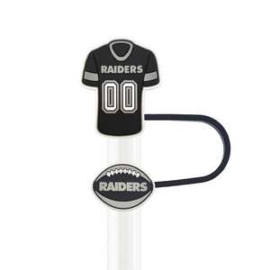Paille à boire réutilisable en silicone de 10 mm, série Football, écologique, anti-fuite, pour équipe de rugby NFL <span class=keywords><strong>Las</strong></span> <span class=keywords><strong>Vegas</strong></span> Raiders, vente chaude - Product Image 4
