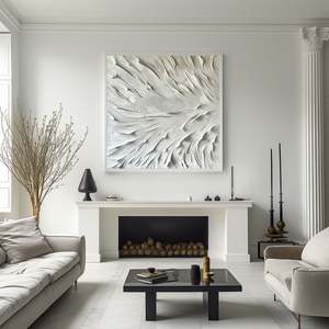 Dipinto a Olio Astratto Contemporaneo con Texture, Arte Murale Incorniciata Artigianale per Arredamento Soggiorno <span class=keywords><strong>Open</strong></span> Space - Product Image 6