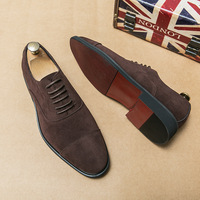 Nouvelles Chaussures Oxford de Ville en Daim Confortables et Respirantes pour Hommes, Résistantes à l'Usure
