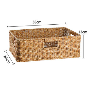 Cesto rettangolare in finto Rattan tessuto europeo carino scatola di plastica quadrata <span class=keywords><strong>per</strong></span> casa Organizer Cabinet tavolino snack <span class=keywords><strong>giocattoli</strong></span> - Product Image 6