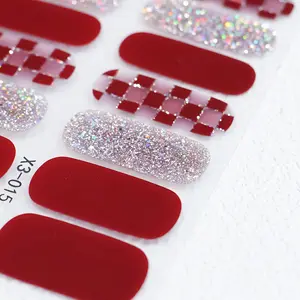 22 pieces in 1 sheet Finger Nail Sticker 3D Imitation Diamond Source Nail Sticker