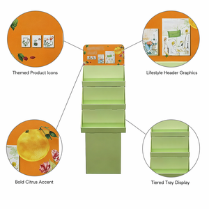 Étagère de présentation au sol en carton personnalisable pour café, stand de vente prêt à l'emploi, épicerie fine, vente en gros, OEM, ODM, FSC - Product Image 5