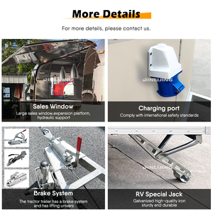 Jinlijing di động bánh Pizza xe tải foodtruck Kem Cà Phê giỏ hàng nhượng Bộ remorque thực phẩm Trailer với đầy đủ nhà bếp được trang bị - Product Image 3