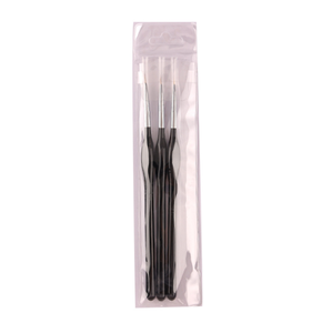 Ensemble professionnel de 3 pinceaux à ongles en nylon pour la peinture sur ongles, tête souple, manche noir, pour la décoration des ongles et les travaux manuels, kit de manucure pour salon - Product Image 6