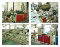 Machine d'extrusion de tuyaux en plastique PP PPR pour eau chaude et froide, entièrement automatique, à vis simple, contrôlée par PLC et entraînée par une boîte de vitesses