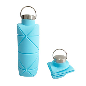 Bouteille d'eau pliable en silicone non toxique légère pour enfants, adultes, voyages, camping, gym, bureau - Product Image 3