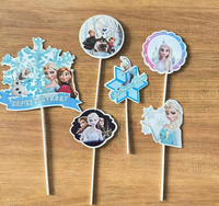 Décorations de gâteau d'anniversaire à motif de dessin animé, pics décoratifs pour desserts, accents décoratifs pour les célébrations d'anniversaire sur le thème des garçons