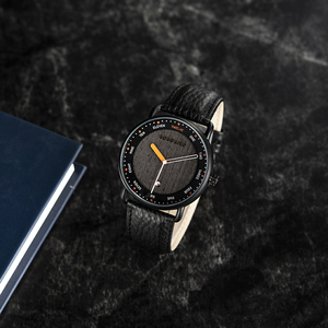 Regalo de Navidad entrega rápida Japón movimiento bajo moq moda Casual Auto fecha hombres reloj de pulsera reloj de cuero genuino en caja de regalo Me - Product Image 4