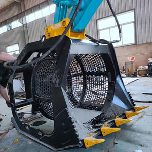 Cubo de cribado de excavadora con cesta de rejilla ajustable, perfecto para suelos pedregosos y gestión de residuos - Product Image 6