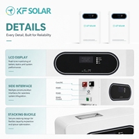 KFSOLAR 51.2V Paket Baterai Lithium Tenaga Surya 5KWh Sistem Penyimpanan Energi LiFePO4 Portabel yang Dapat Disusun
