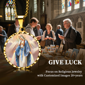 Giveluck thép không gỉ huy chương Vòng cổ Virgin Mary Mặt dây chuyền Tôn Giáo mục mẹ thần loạt Christian Công Giáo Trinh Nữ de - Product Image 2
