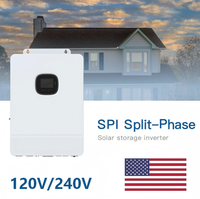Système d'Inversion Hybride Américain Monophasé 10kW + Batterie LiFePO4 32kWh + 18 Panneaux Solaires 620W 48V pour Stockage d'Énergie Domestique Hors Réseau 120/240V