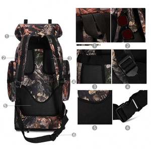 Sac à dos de randonnée de grande capacité 100L de haute qualité, sacs de voyage de camping, sacs à dos tactiques - Product Image 4